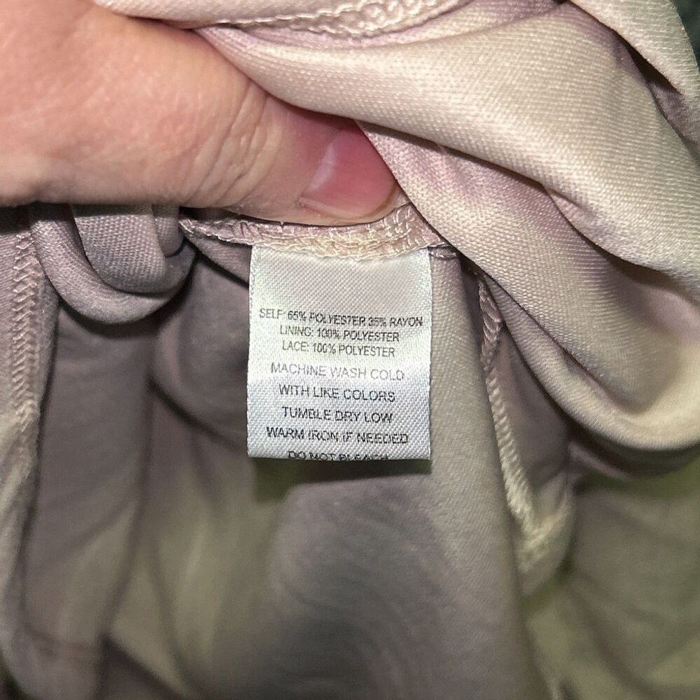 Indigo Rose Beige 2X Bohemian Lined Dress - Picture 6 of 9